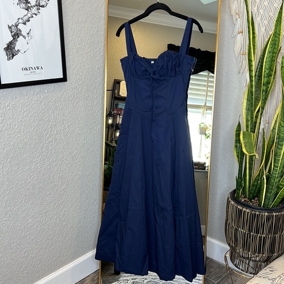 House of CB 'Carmen’ French Navy Bustier Sundress NWOT - Picture 9 of 12